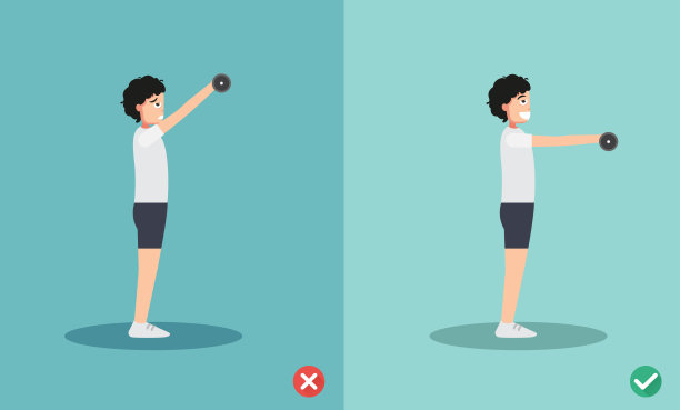 人错右哑铃前举姿势图片下载