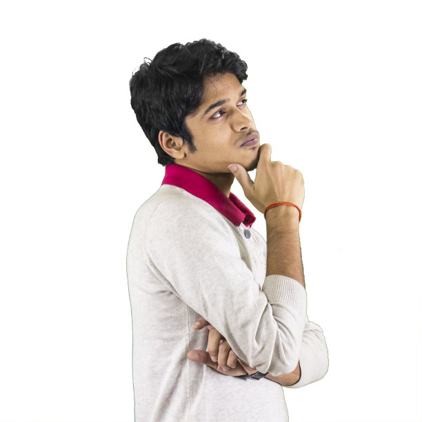 英俊的年轻人思考图片下载