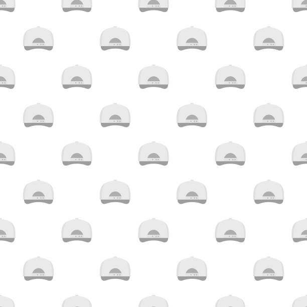 白色棒球帽背面图案无缝图片下载