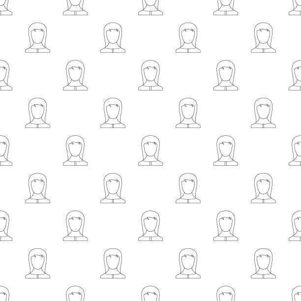 女孩化身模式矢量无缝图片下载