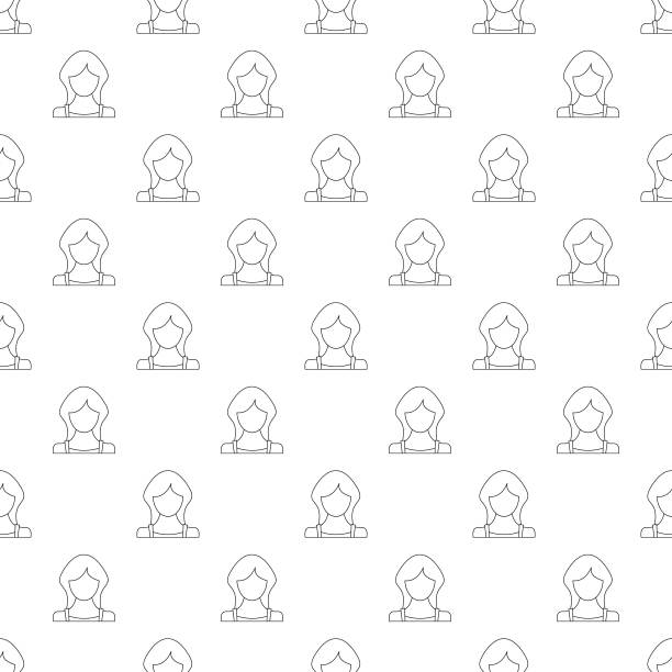 最佳女性用户模式矢量无缝图片下载
