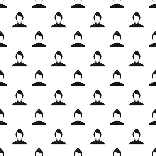 女性用户模式矢量无缝图片下载