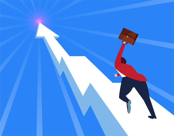 商人努力奔向终点线图片下载