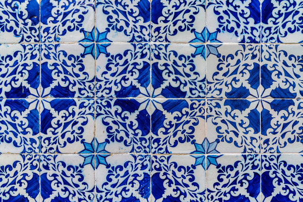 彩色葡萄牙瓷砖-阿苏莱荷斯图片下载