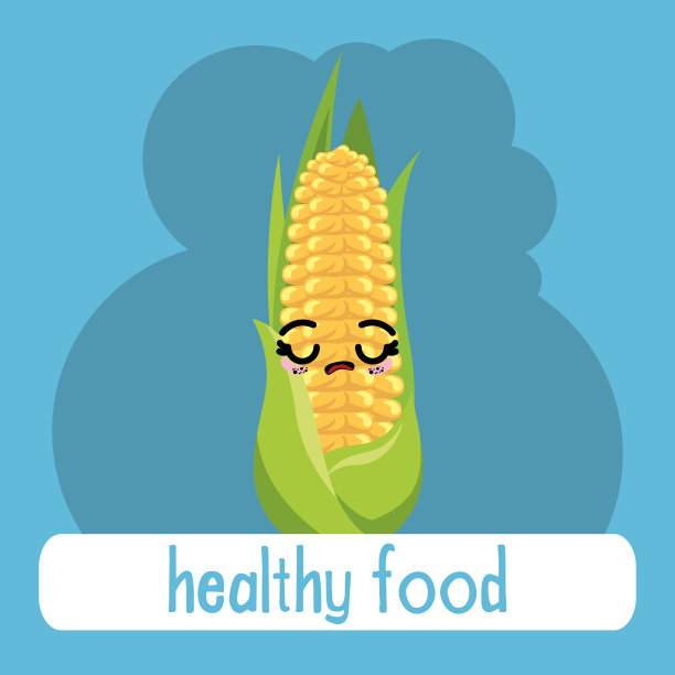 新鲜玉米蔬菜卡哇伊特性图片下载