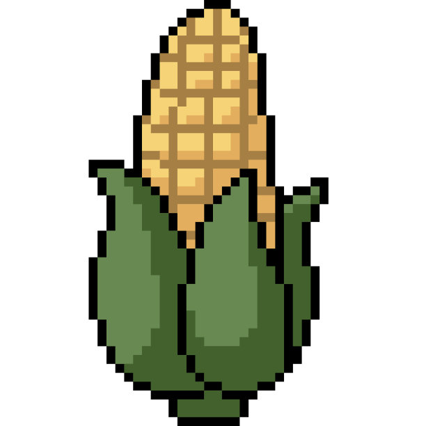 矢量像素艺术孤立的卡通图片下载