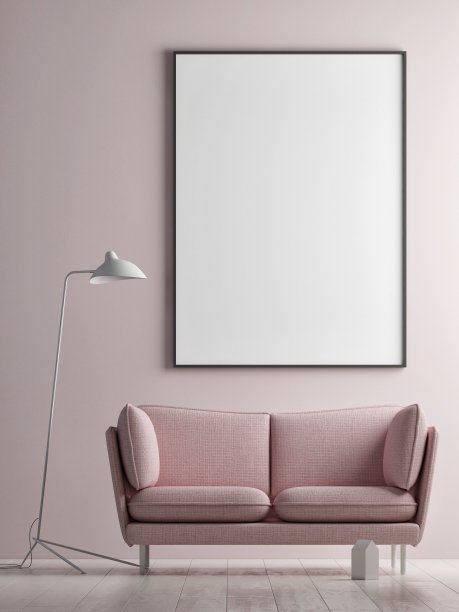 模仿海报在极简主义的客厅，时髦的背景图片下载