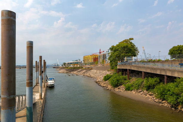 新的城市商业和住宅建设在市中心的温哥华华盛顿滨水区图片下载