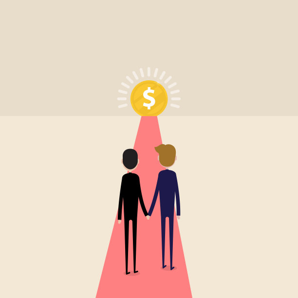 商人走进敞开的金钱之门。商人看着那枚巨大的硬币象征。成功的方法。成就的概念，完成或成功。商人和大硬币即将到来。图片下载