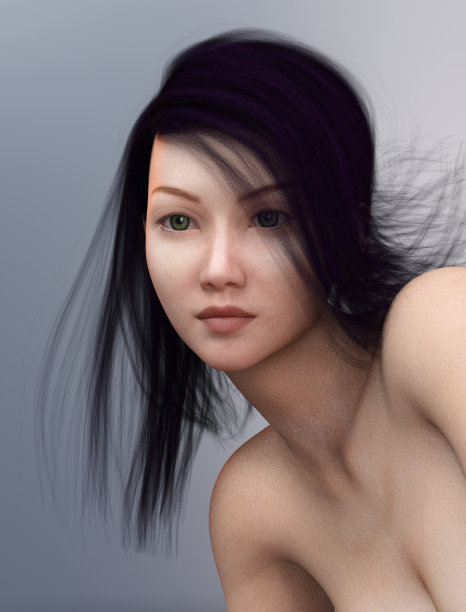 一个年轻的亚洲女人的肖像图片下载