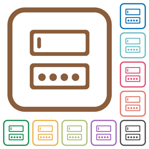 输入登录名和密码的简单图标图片下载