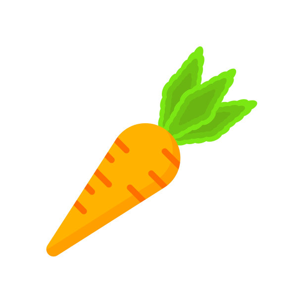 胡萝卜矢量标志和标志孤立在白色背景，胡萝卜标志概念图片下载