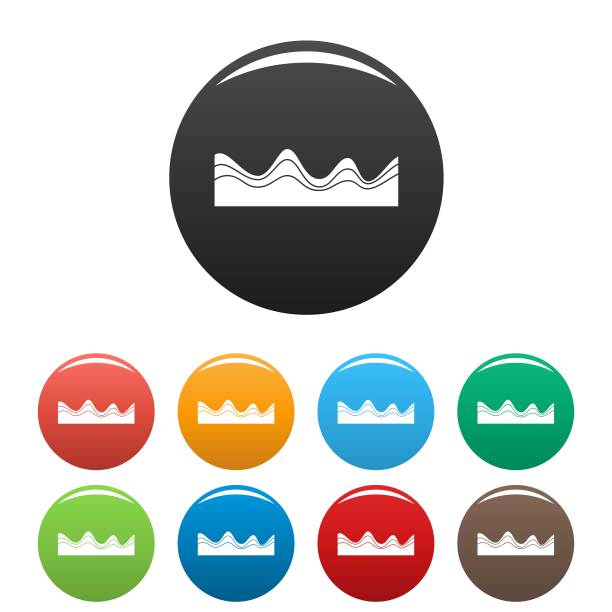 均衡器音效图标设置颜色矢量图片下载