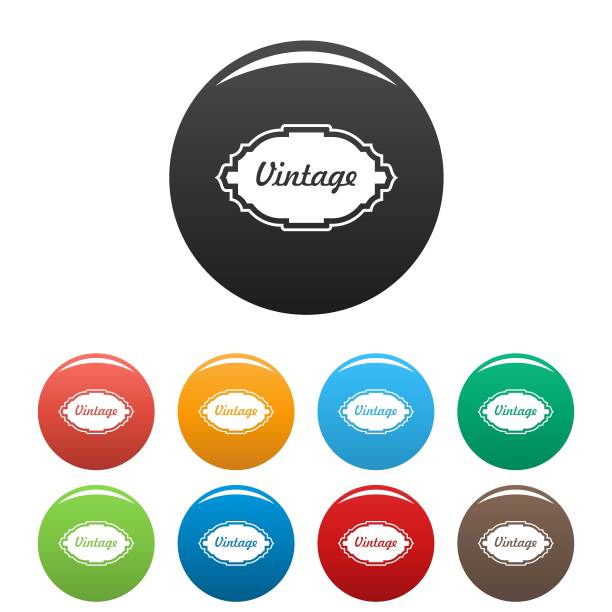 样式标签图标设置颜色向量图片下载