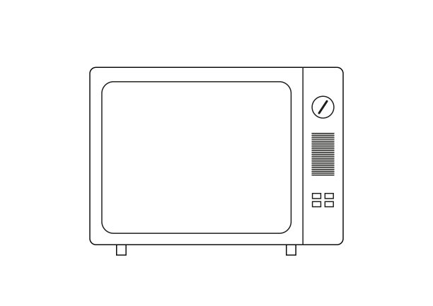 电视矢量图。平面向量风格。电视图标，符号孤立在白色背景，表面。图片下载