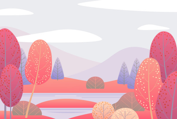 秋树自然风光图片下载