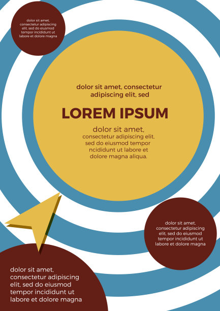 抽象几何垂直背景与复制空间。向量同心圆。图片下载