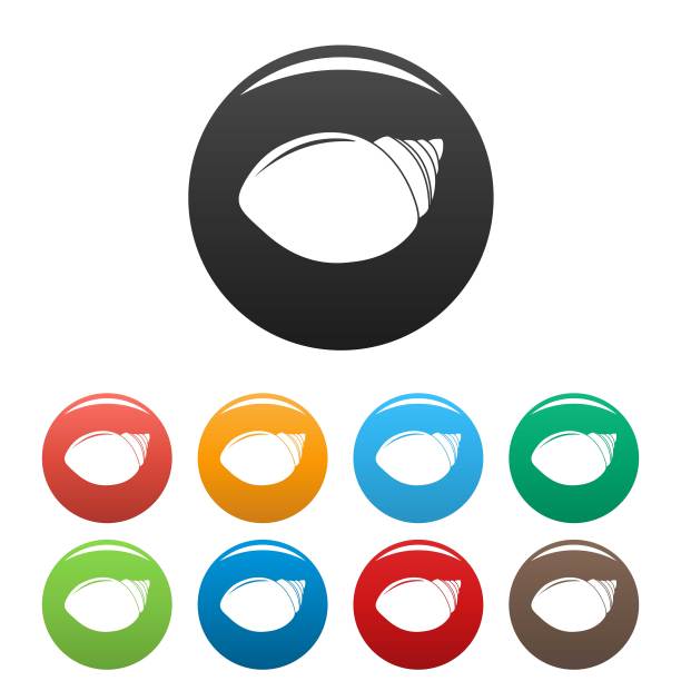 软体外壳图标设置颜色向量图片下载