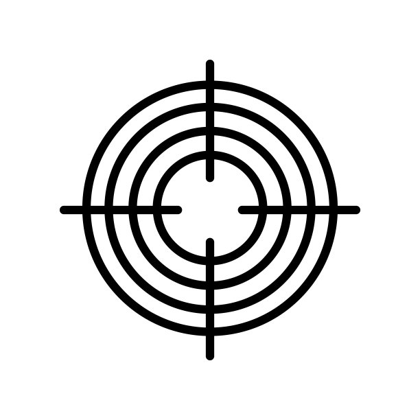 目标图标矢量标志和符号孤立在白色背景，目标标志的概念图片下载
