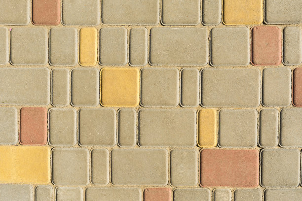 纹理基于水泥的彩色装饰瓷砖，建筑抽象背景图片下载