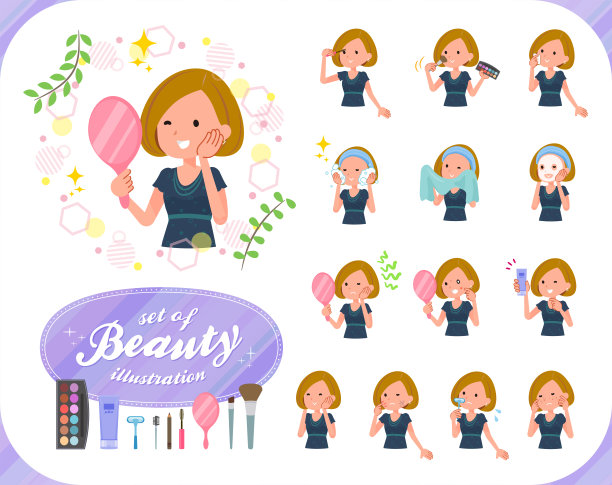 平头波波头，黑色连衣裙，美女图片下载