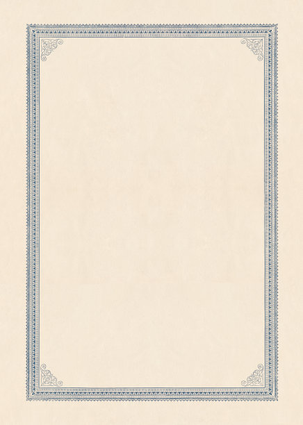 米色背景上的蓝色边框，木刻，出版于1888年图片下载