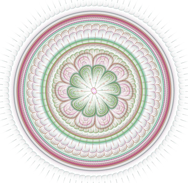 分形曼荼罗的背景。疯狂抽象的分形形状与万花筒图案图片下载