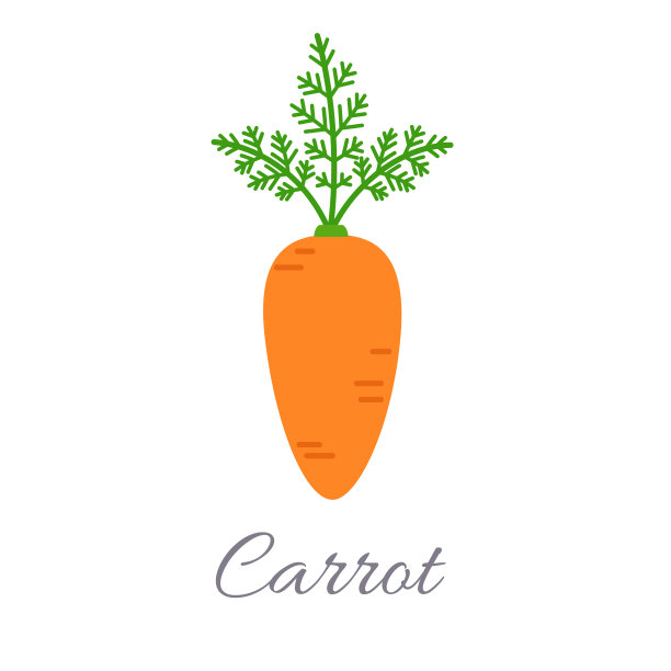 带有标题的胡萝卜图标图片下载