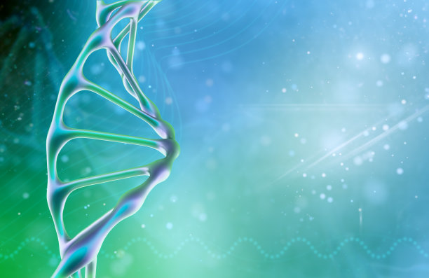 以颜色为背景的dna分子的生物化学概念。科学概念的背景。图片下载