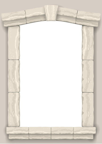 米黄色的石砌墙的拱门图片下载