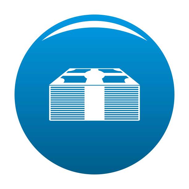 投资资金图标蓝色矢量图片下载