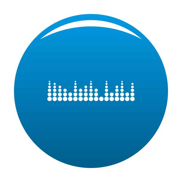 均衡器音乐收音机蓝色矢量图标图片下载