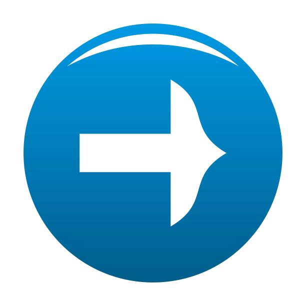 箭头图标蓝色矢量图片下载