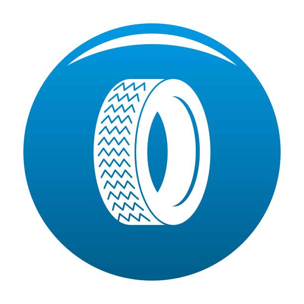 机器轮胎图标蓝色矢量图片下载