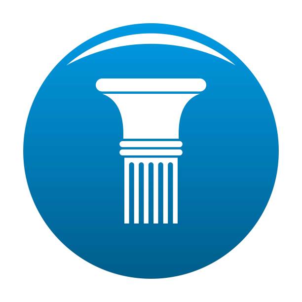 凹槽列图标蓝色矢量图片下载