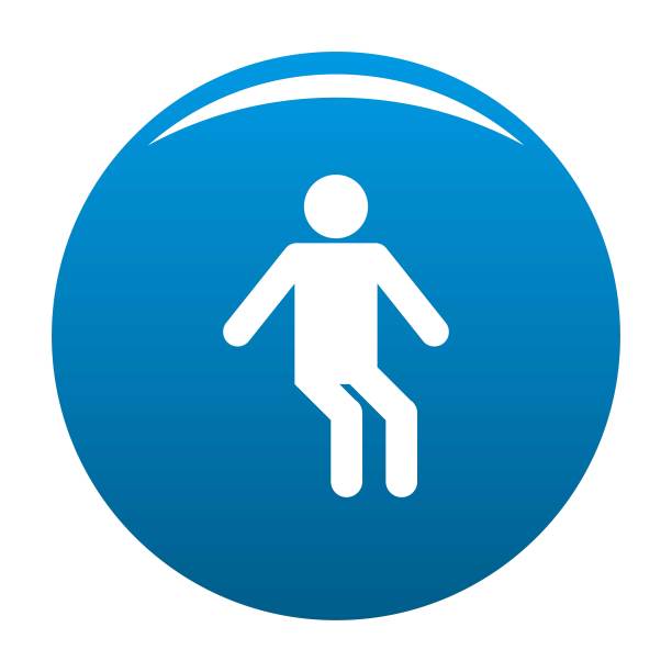 棍图棍人图标蓝色矢量图片下载