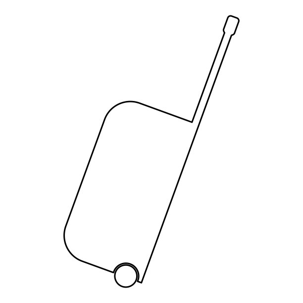 袋子上的轮子黑色图标。图片下载