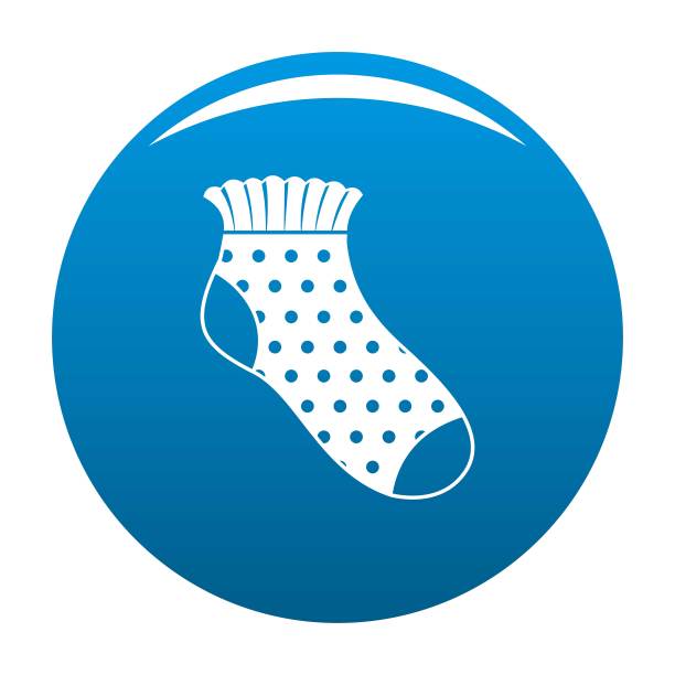 女孩袜子图标向量蓝色图片下载
