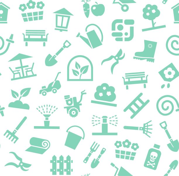 景观设计，背景，无缝，蓝白，矢量。图片下载