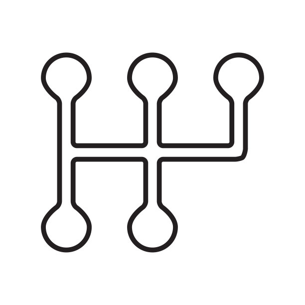 手动变速箱图标矢量设计孤立的白色背景图片下载