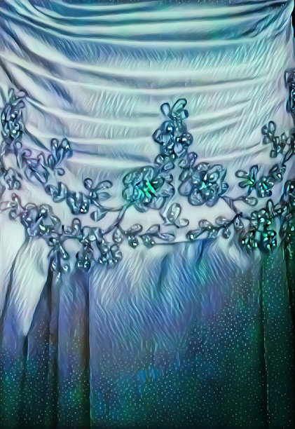 蓝色婚纱背景图片下载