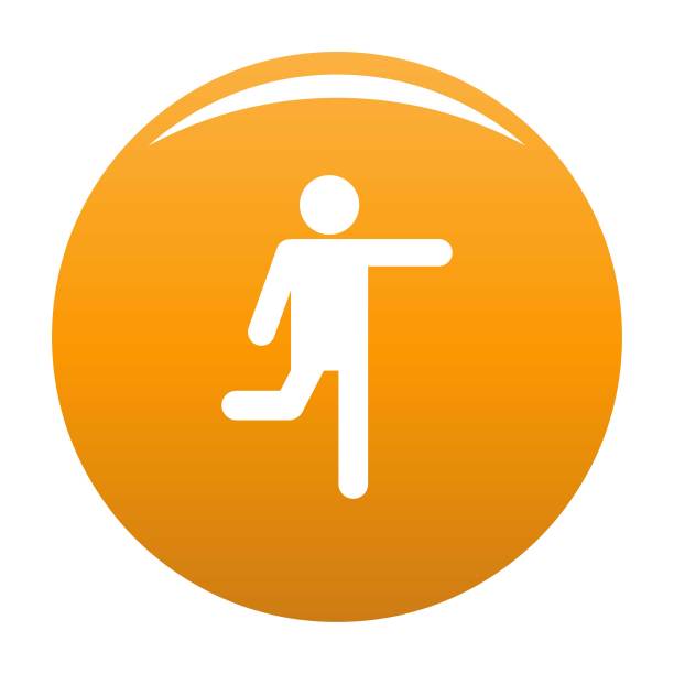 木棍图木棍人图标矢量橙色图片下载