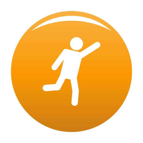 木棍图木棍人图标矢量橙色图片下载