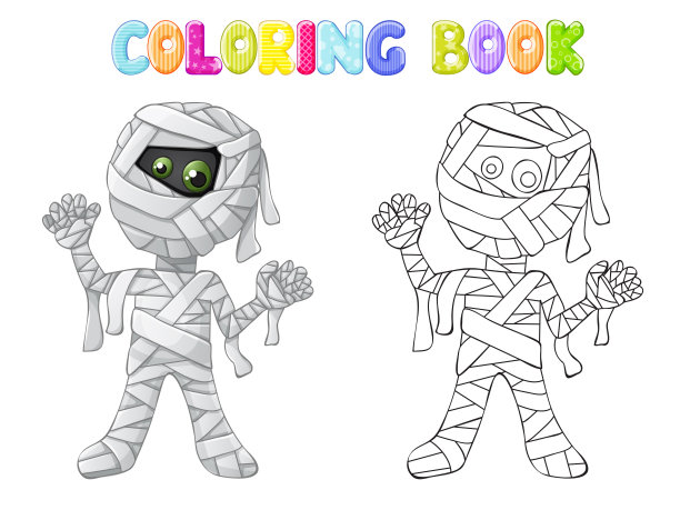 幽灵木乃伊的万圣节隔离图片下载