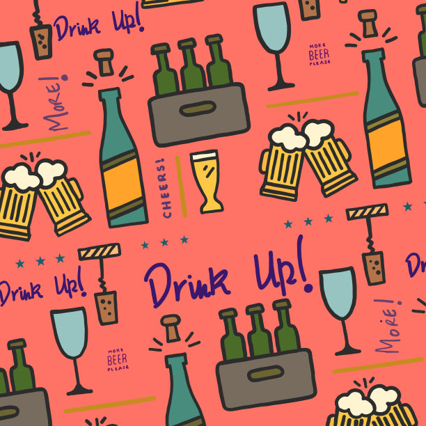 饮料和冰镇啤酒，朗姆酒，威士忌图片下载