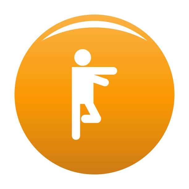 木棍图木棍人图标矢量橙色图片下载