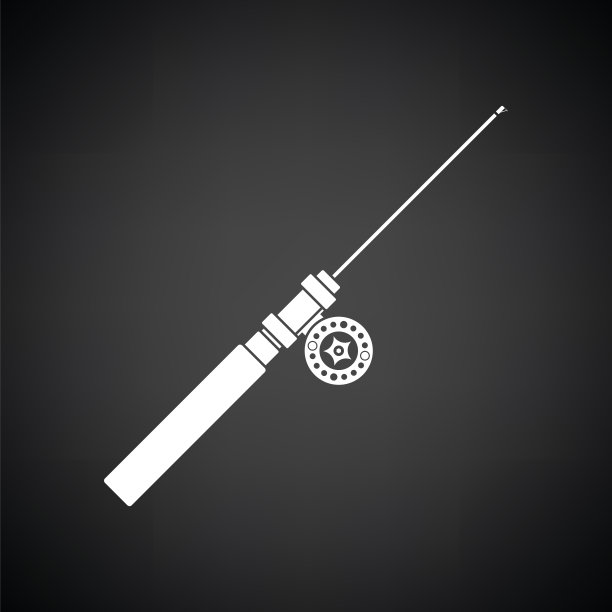 冬季钓鱼具的图标图片下载