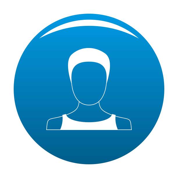 Man用户图标蓝色向量图片下载
