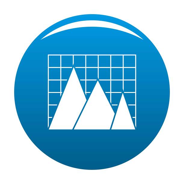 业务图表图标蓝色矢量图片下载