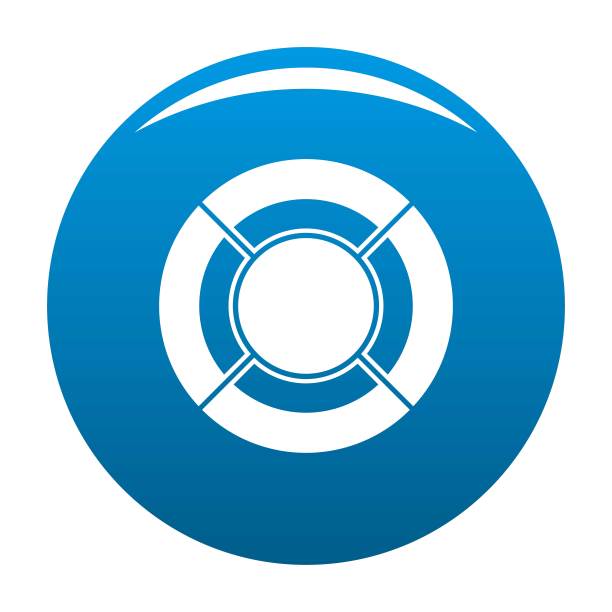 圆图形图标蓝色向量图片下载